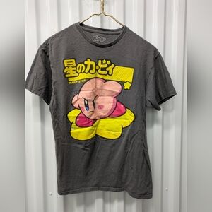Dark Gray Kirby Warp Star T-Shirt